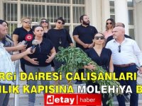 Vergi Dairesi Çalışanları Bakanlık Kapısına Molehiya Bıraktı