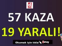 Bir Haftada 57 Kaza Gerçekleşti!