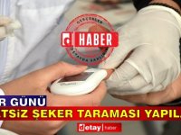 Pazar günü ücretsiz şeker taraması yapılacak