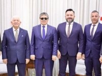 Üstel, KKTC Taekwondo Federasyonu ve Türkiye Karate Federasyonu Başkanını kabul etti