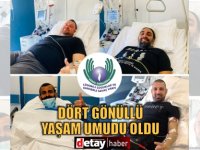 Dört gönüllü donörden dört hastaya yaşam umudu