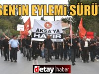 El-Sen Kıb-Tek önünde eyleme devam ediyor