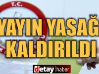 YSK yayın yasağını kaldırdı