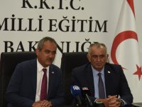 Milli Eğitim Bakanı Çavuşoğlu, Özer ve heyetini kabul etti