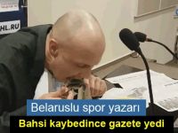 Belaruslu spor yazarı bahsi kaybedince gazete yedi