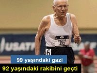 Koşu yarışında 99 yaşındaki gazi, 92 yaşındaki rakibini geçti