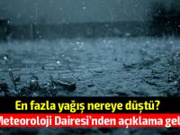 En fazla yağış nereye düştü?