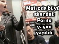 Metroda büyük skandal: Porno yayını yapıldı!