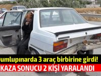 Köpek yola atıldı, 3 araç birbirine girdi...