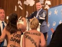 FEMEN, Almanya’da Sağlık Bakanı Jens Spahn’ın konuşmasını bastı