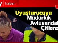 Uyuşturucuyu Müdürlük Avlusundaki Çitlere Attı