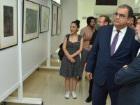 Sucuoğlu Kıbrıs Modern Sanat Müzesi'ndeki iki serginin açılışını yaptı